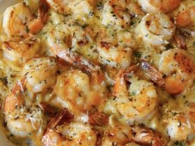 Shrimp Scampi Pasta Bake