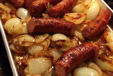 Smoky Glazed Sausage & Fried Onions