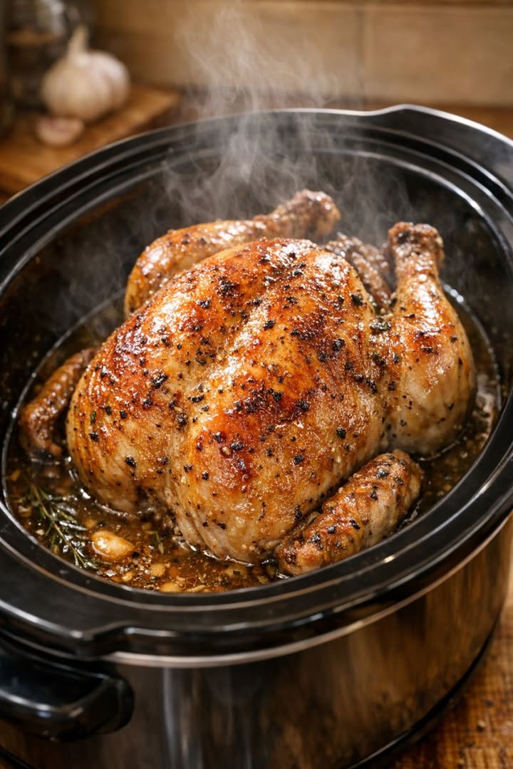 Slow Cooker Whole Chicken