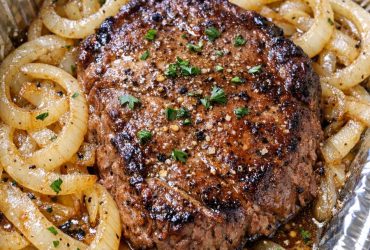 Oven Baked Beef & Onion Foil Packet