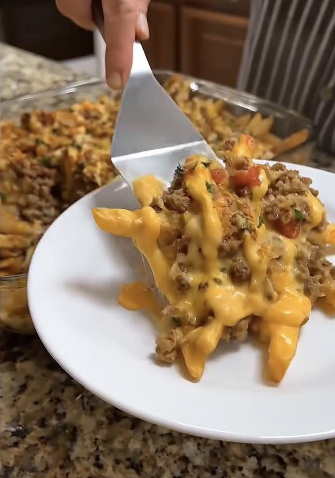 Cheeseburger French Fry Bake