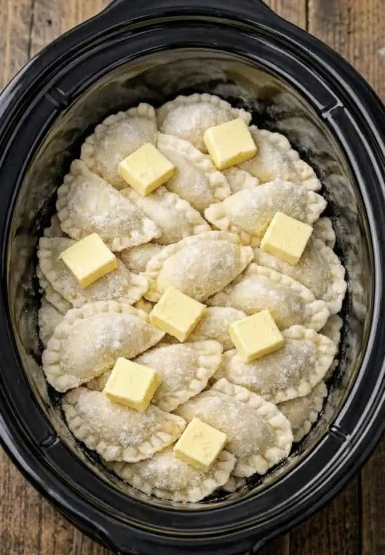 Crockpot Pierogi Casserole with Kielbasa