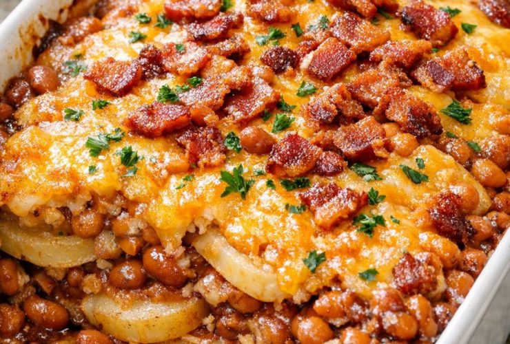 Amish Baked Bean Potato Casserole