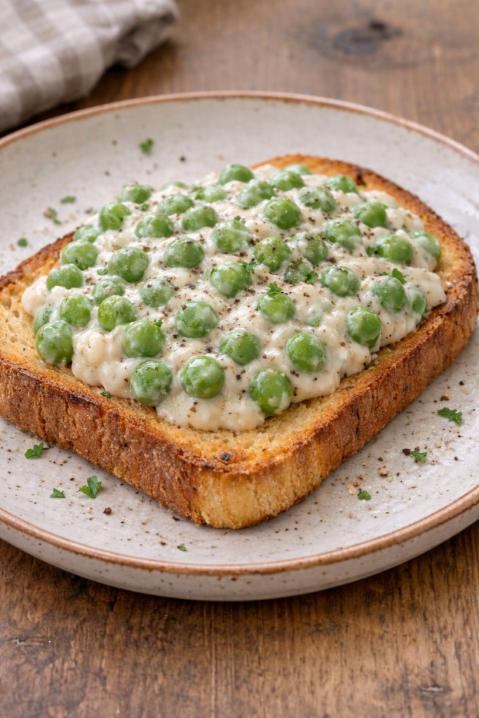 Creamed Peas on Toast
