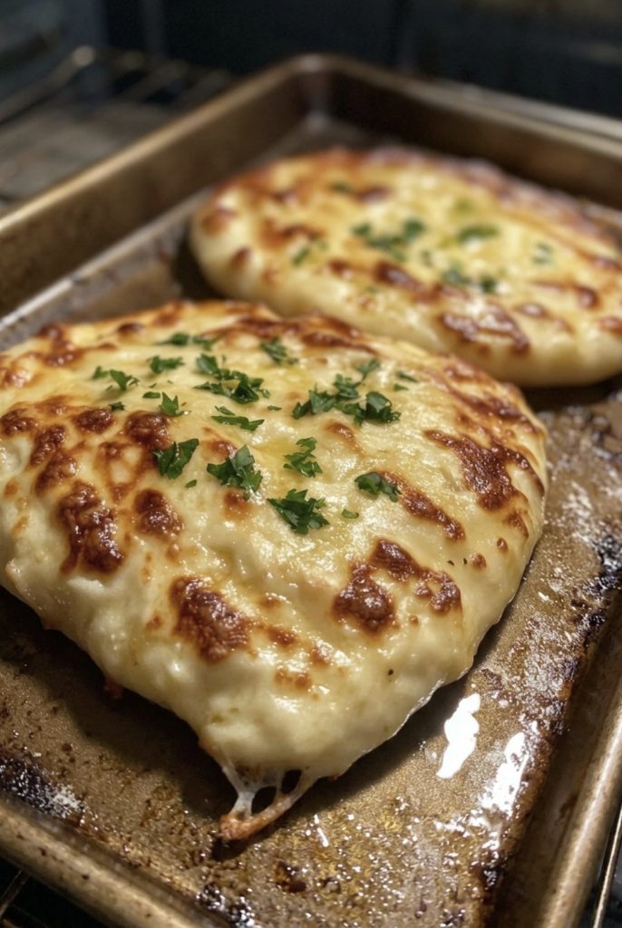 Cheesy Garlic Naan Bread