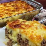 Meatloaf with Mashed Potatoes and Cheese