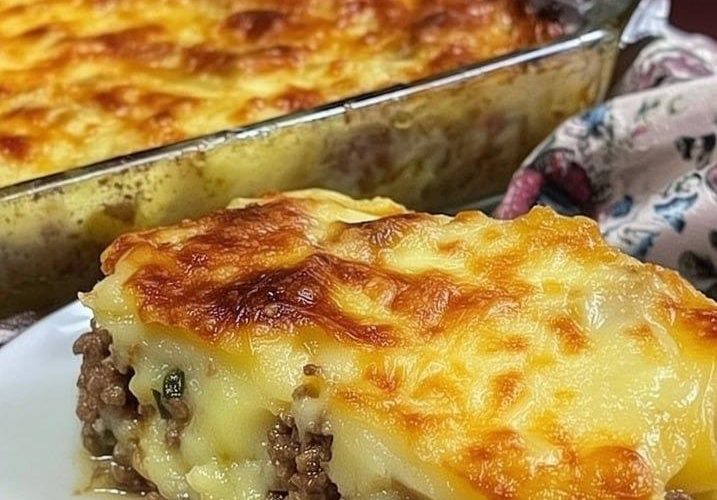 Meatloaf with Mashed Potatoes and Cheese