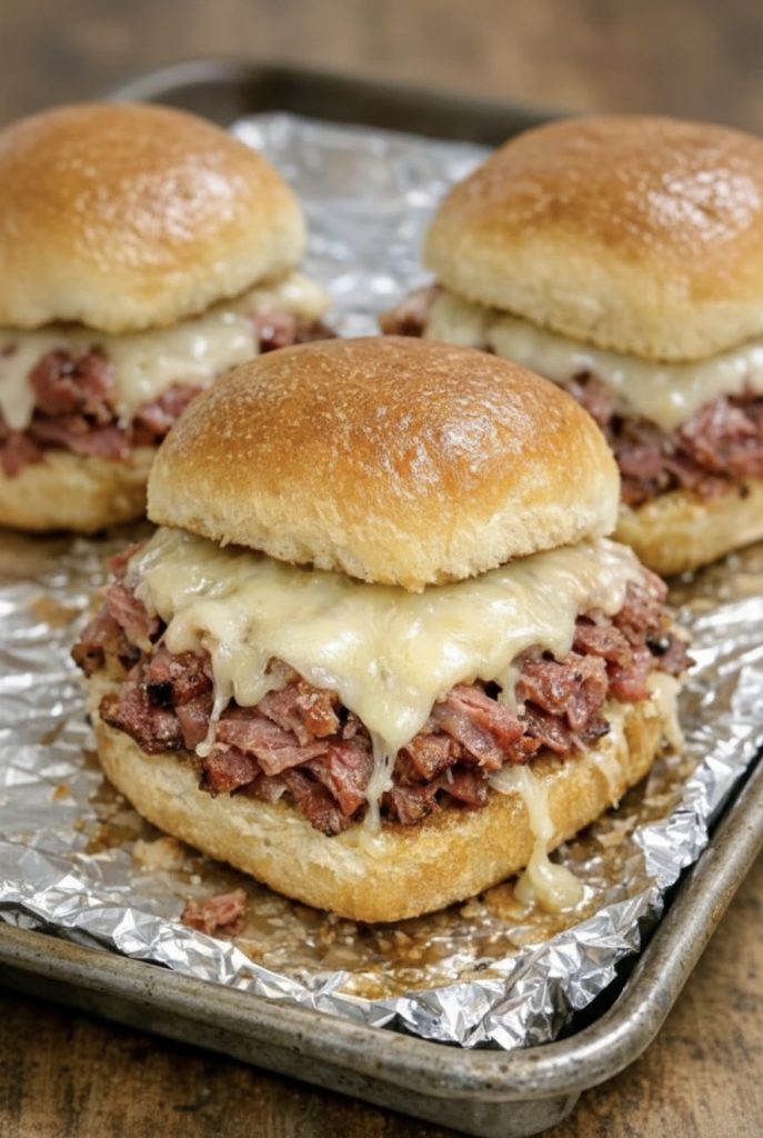 4-Ingredient Baked Corned Beef Sliders