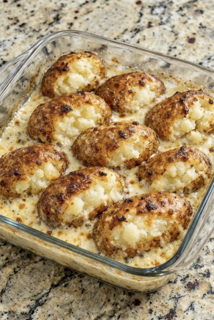 3 Ingredients Buttermilk Baked Potatoes