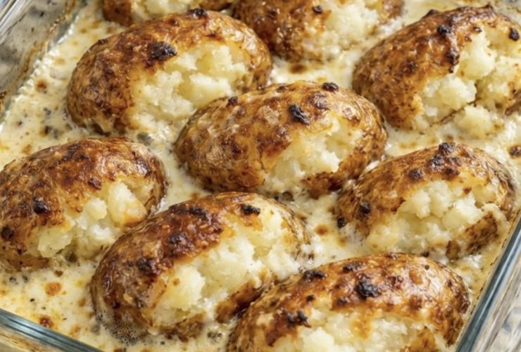 3 Ingredients Buttermilk Baked Potatoes