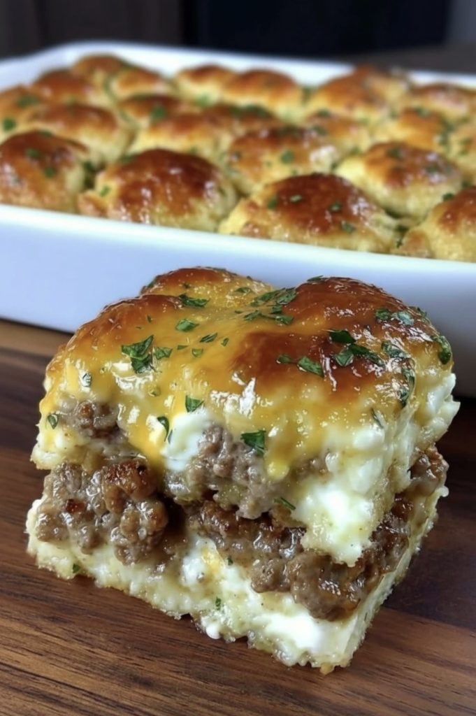 3-Ingredient Sausage & Cream Cheese Casserole