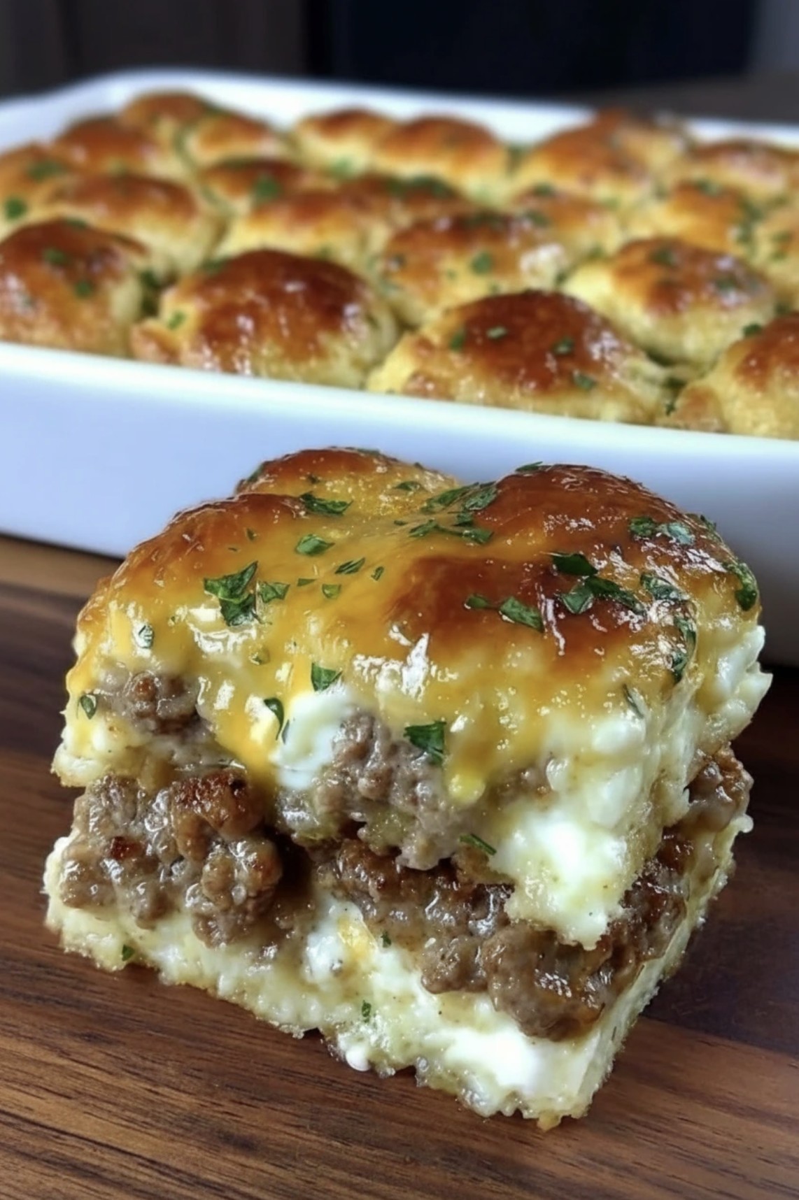 3-Ingredient Sausage & Cream Cheese Casserole