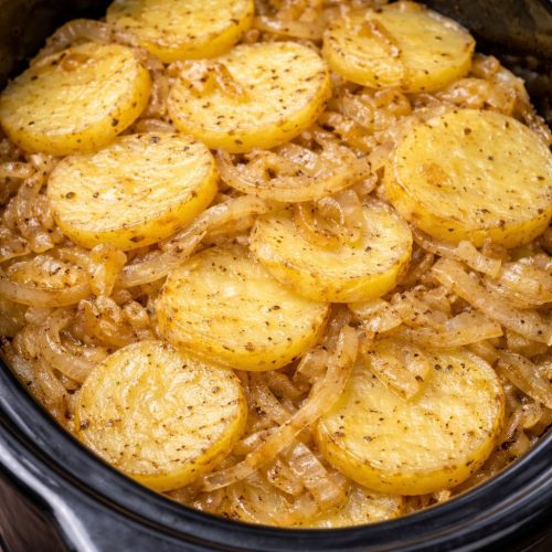 Slow Cooker Potato and Onion Bake