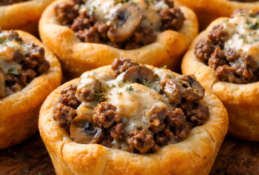Beef and Mushroom Crescent Cups
