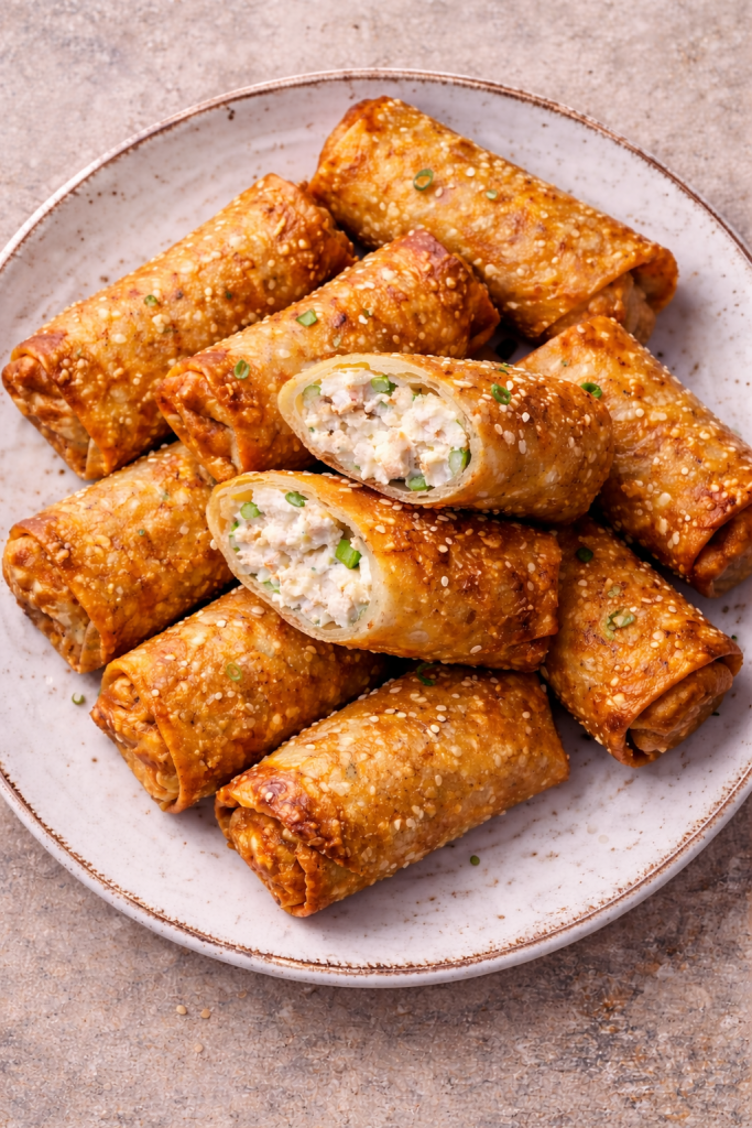 Crab Rangoon Egg Rolls