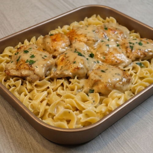 One-Pan Chicken with Buttered Noodles