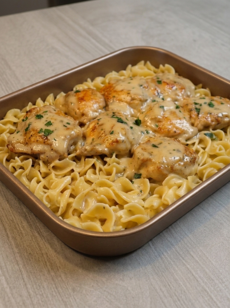 One-Pan Chicken with Buttered Noodles