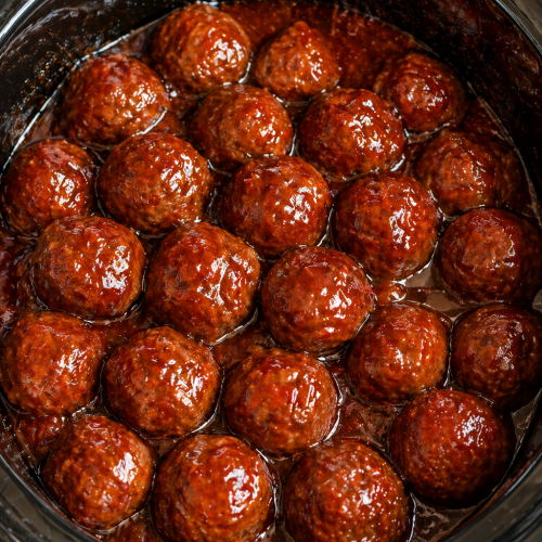 3-Ingredient Sweet & Spicy Crock Pot Meatballs