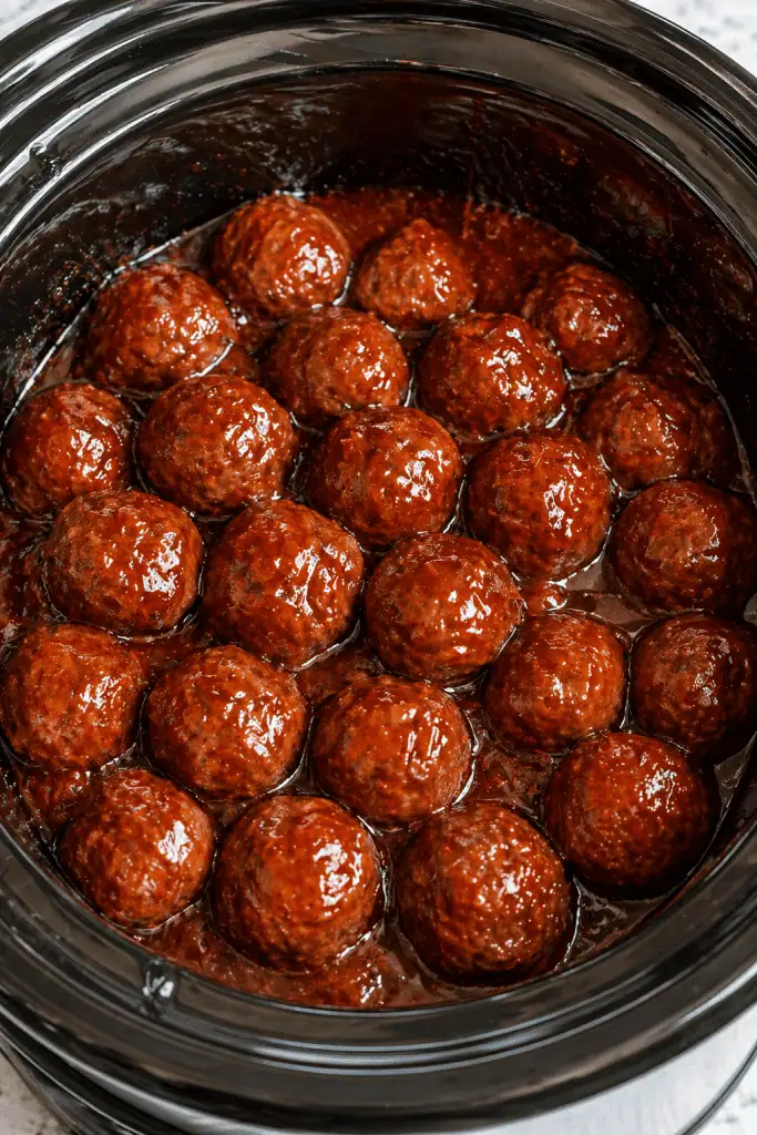 3-Ingredient Sweet & Spicy Crock Pot Meatballs