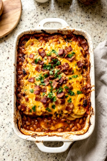 Amish Baked Bean Potato Casserole