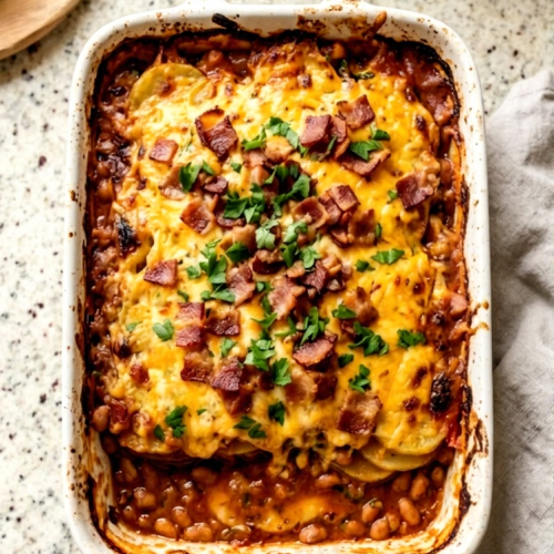 Amish Baked Bean Potato Casserole