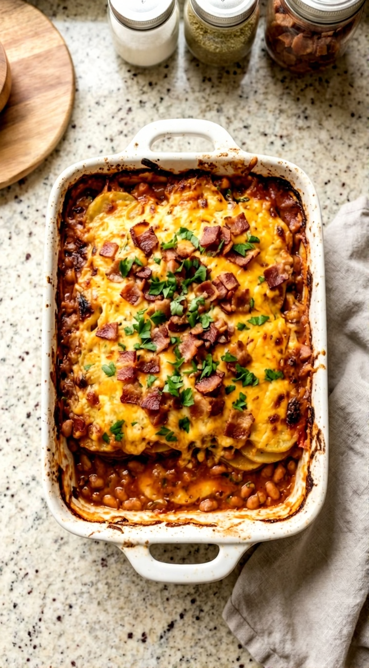 Amish Baked Bean Potato Casserole