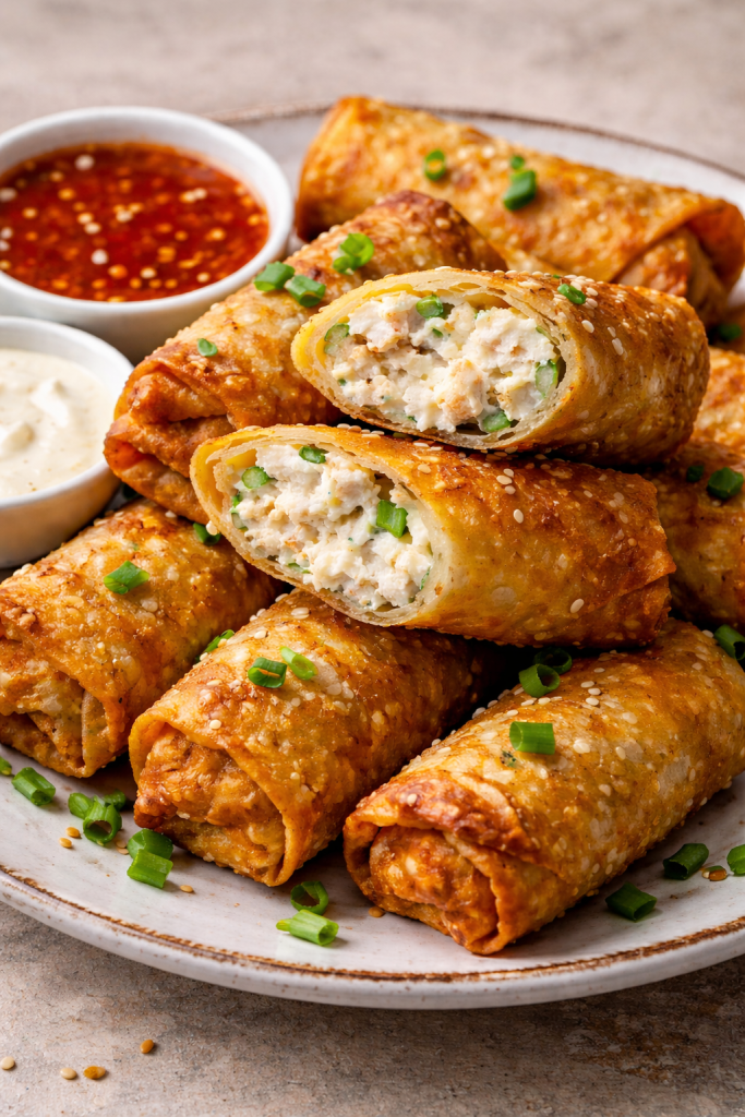 Crab Rangoon Egg Rolls