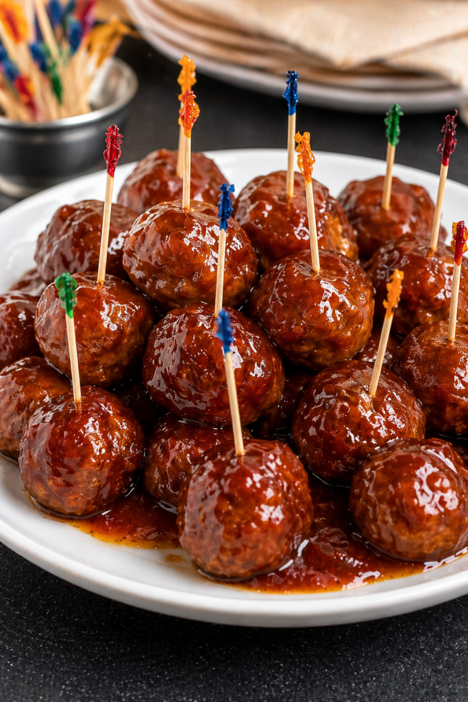 3-Ingredient Sweet & Spicy Crock Pot Meatballs