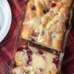 CRANBERRY ORANGE LOAF WITH SIMPLE GLAZE