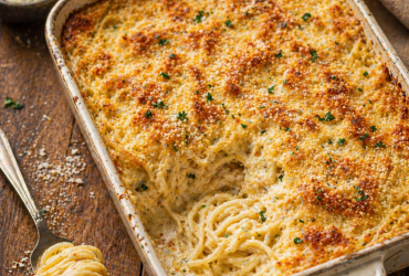 Baked Garlic Parmesan Noodles