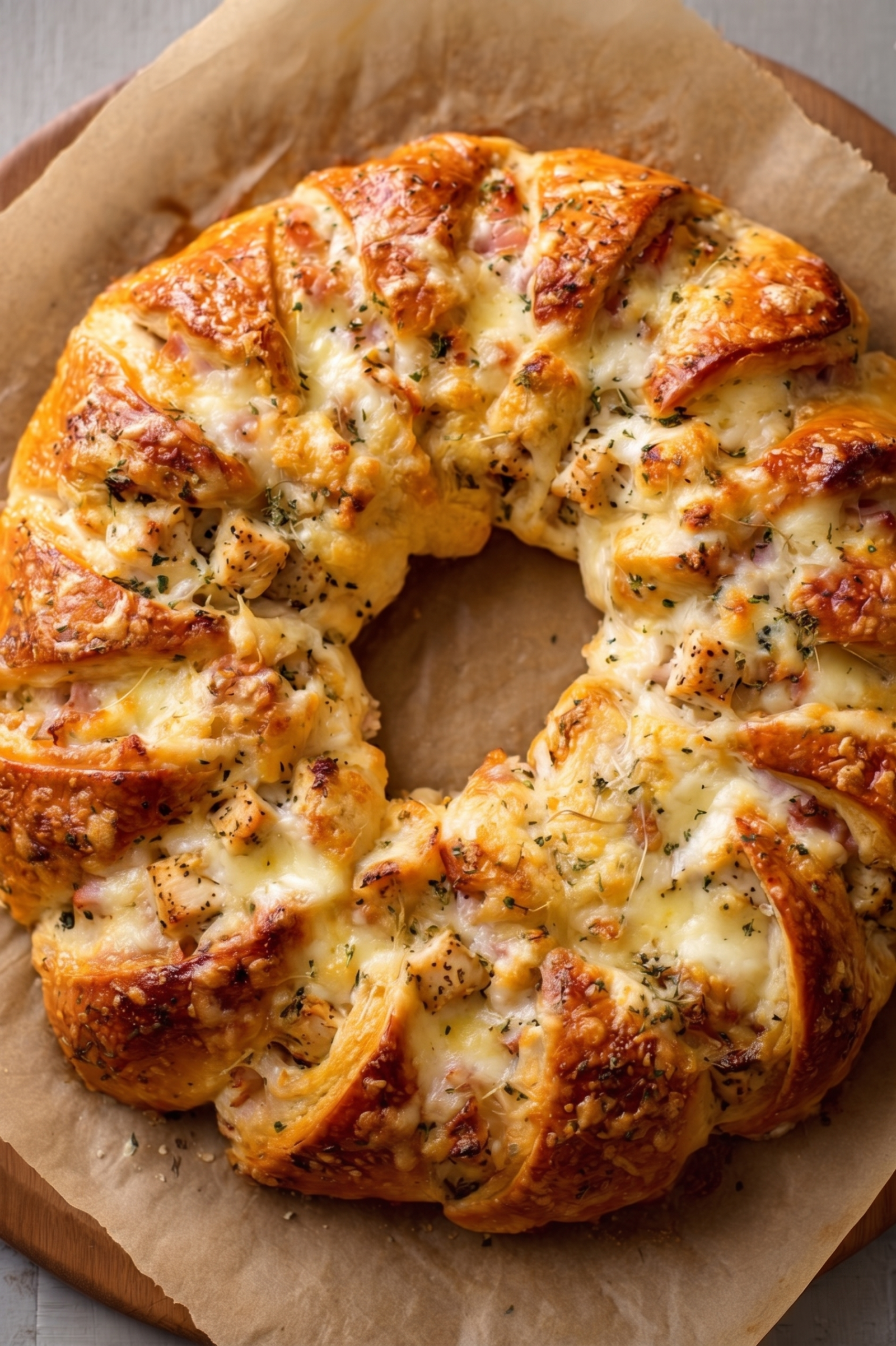 Creamy Chicken & Swiss Crescent Ring
