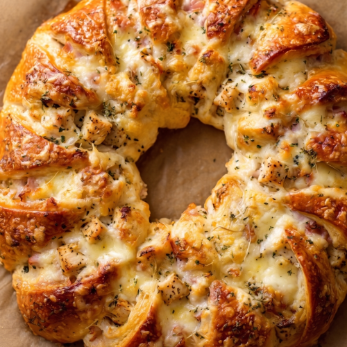Creamy Chicken & Swiss Crescent Ring