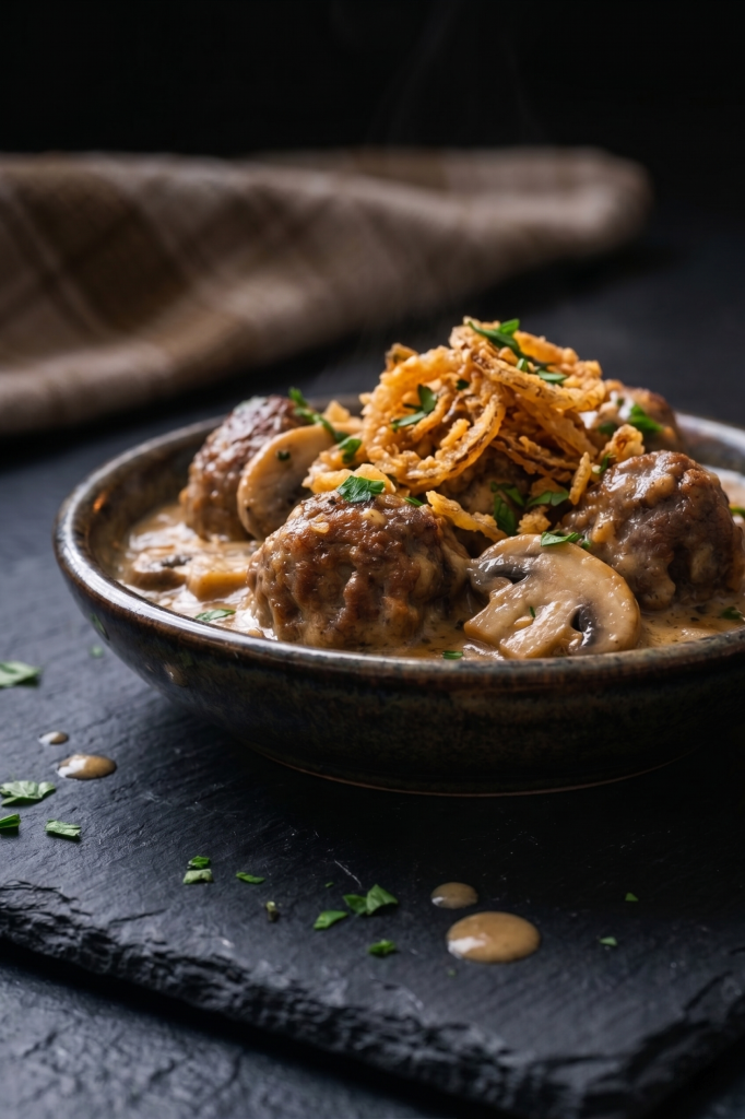 Baked Creamy Mushroom Beef