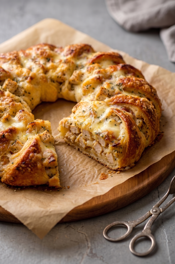 Creamy Chicken & Swiss Crescent Ring
