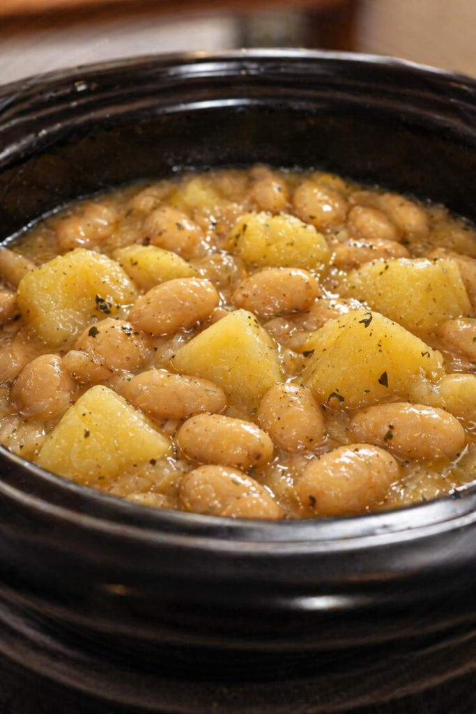 Slow Cooker Potatoes and Butter Beans