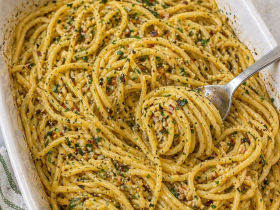 Baked Cowboy Butter Spaghetti
