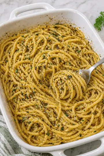 Baked Cowboy Butter Spaghetti