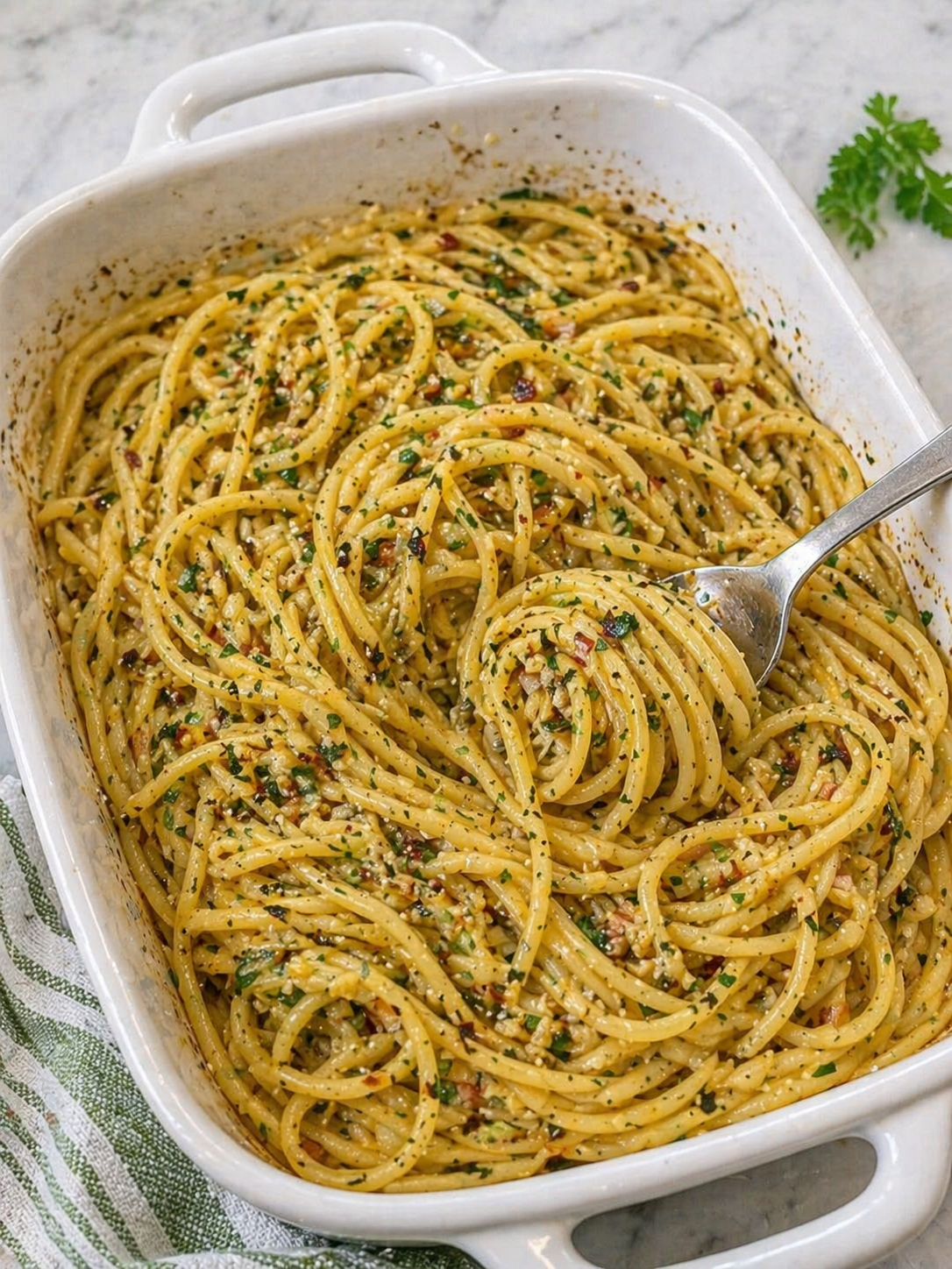 Baked Cowboy Butter Spaghetti