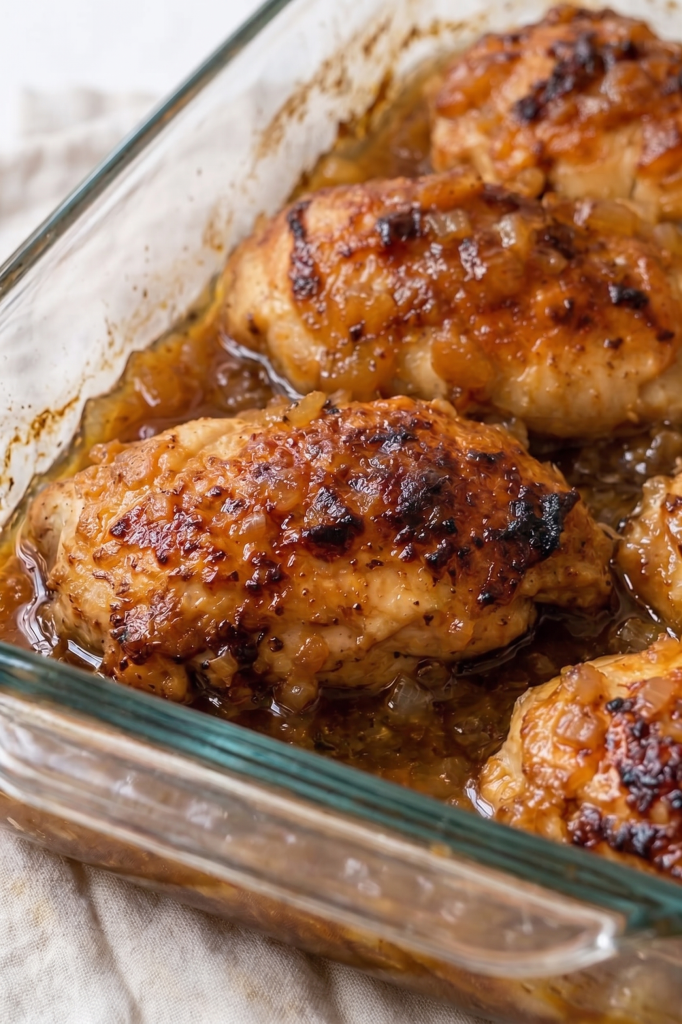 3-Ingredient Baked Onion Chicken