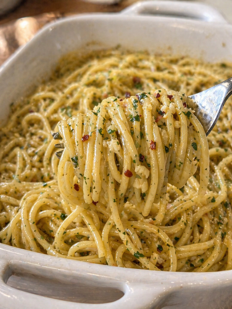 Baked Cowboy Butter Spaghetti