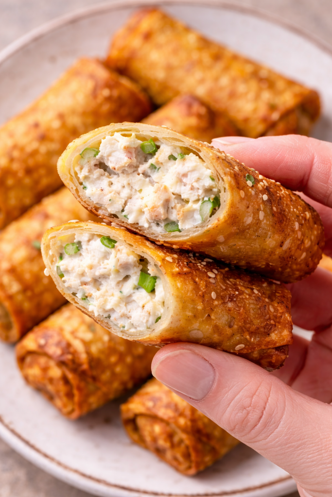 Crab Rangoon Egg Rolls