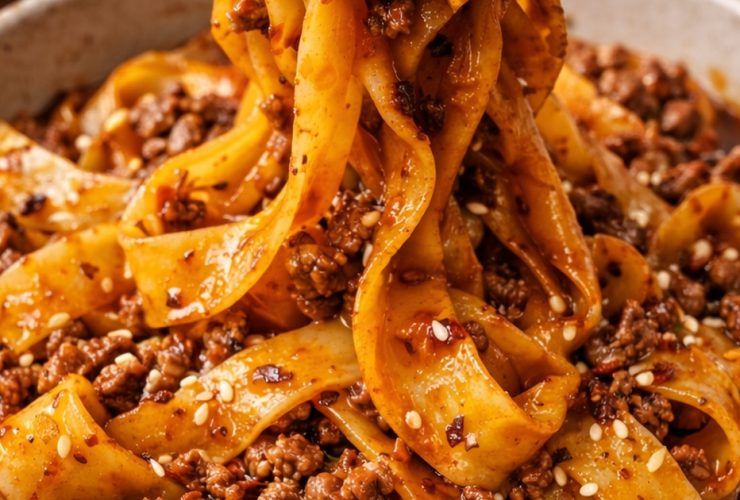 Mongolian Ground Beef Noodles