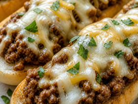 Philly Cheesesteak Garlic Bread