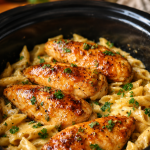 Slow Cooker Honey Butter Ranch Chicken Pasta