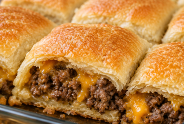 Cheesy Beef Crescent Bake
