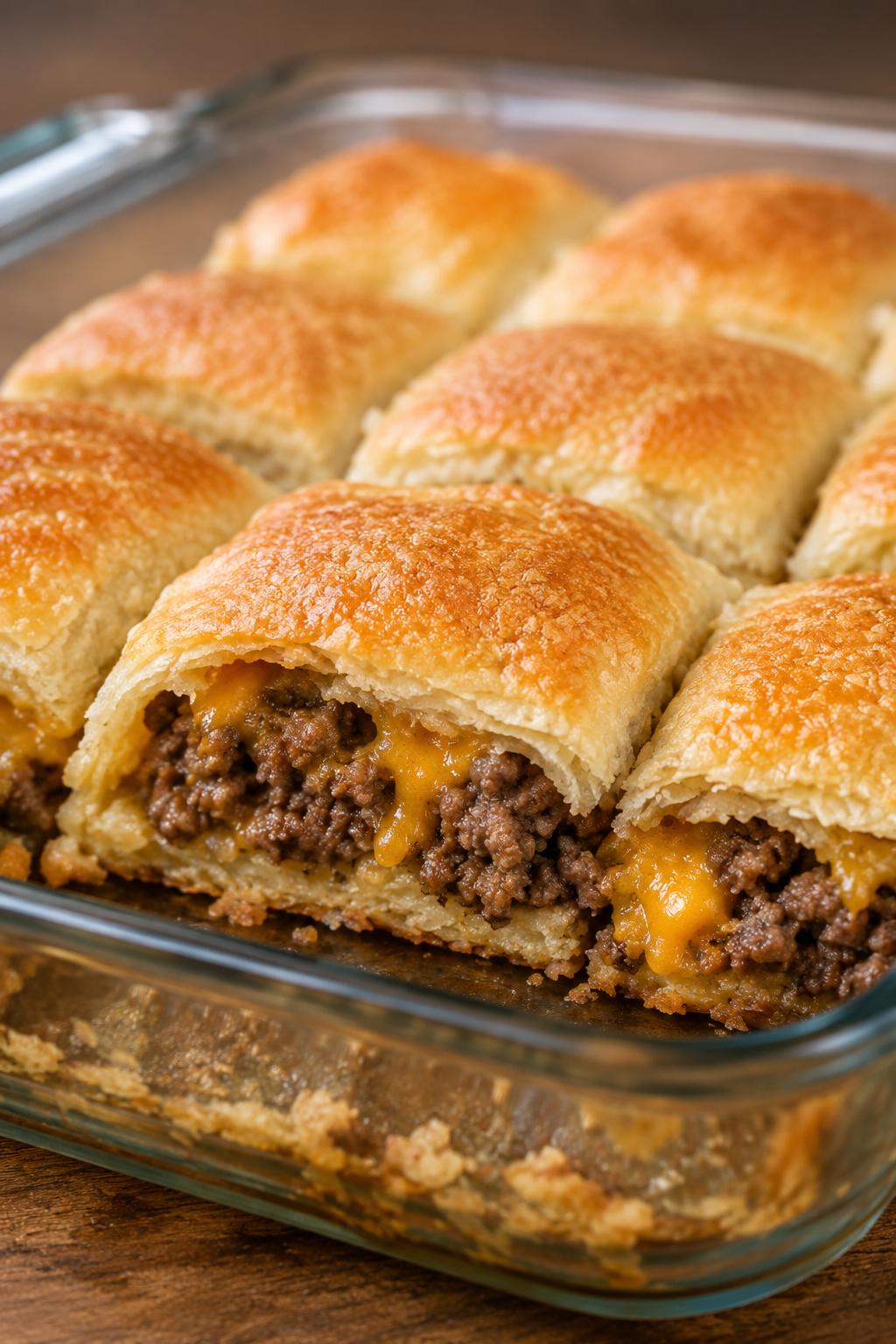 Cheesy Beef Crescent Bake