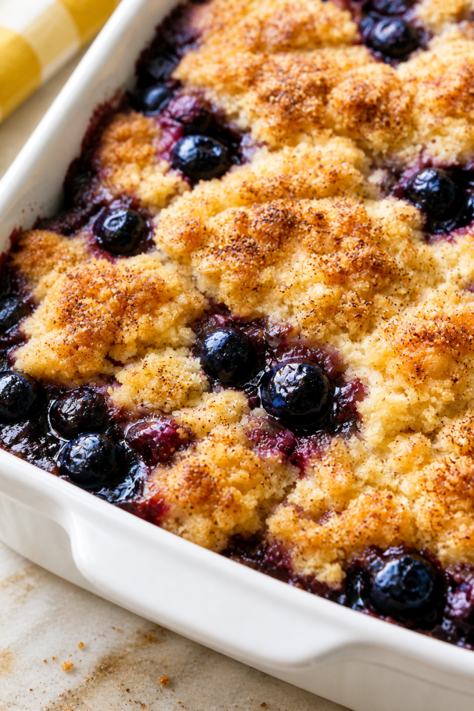 4-Ingredient Blueberry Dump Cake