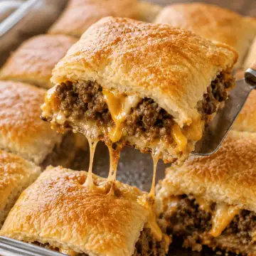 Cheesy Beef Crescent Bake