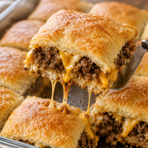 Cheesy Beef Crescent Bake