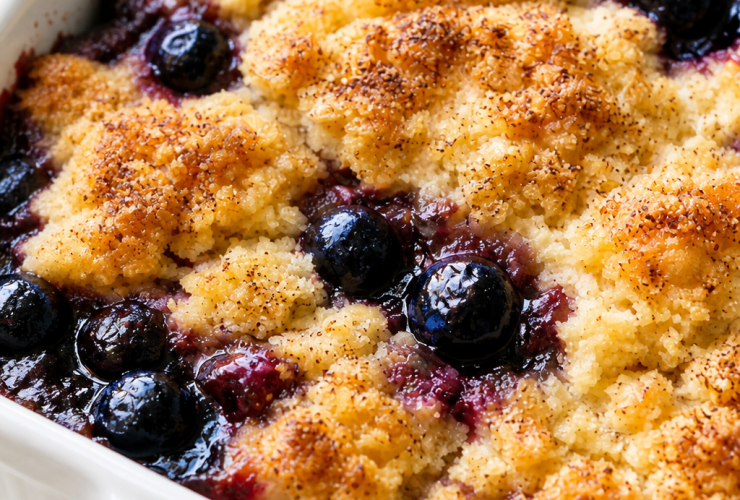 4-Ingredient Blueberry Dump Cake